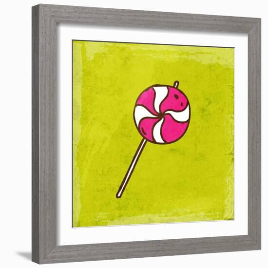 Spiral Lollipop Sweet Candy-Ozerina Anna-Framed Art Print