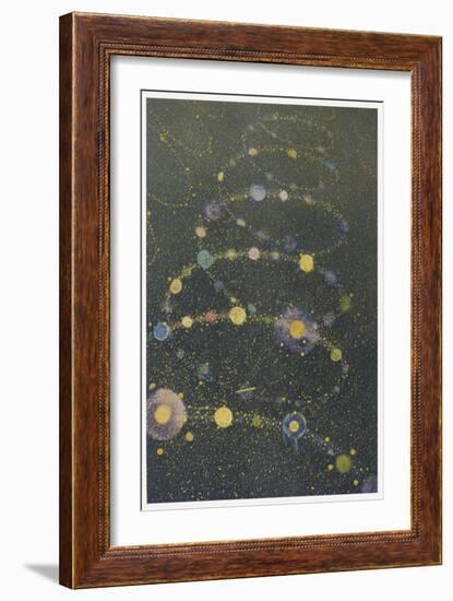 Spiral of Galaxies Twisting in the Infinite Through All Eternity-R. Mainella-Framed Art Print