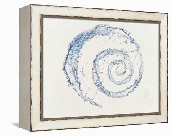 Spiral of Water Drops with White Background-null-Framed Premier Image Canvas