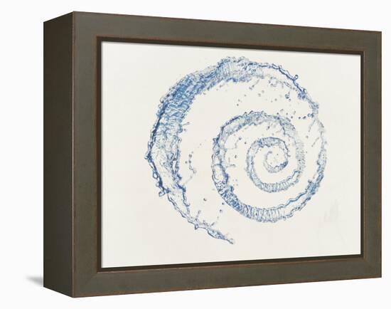 Spiral of Water Drops with White Background-null-Framed Premier Image Canvas