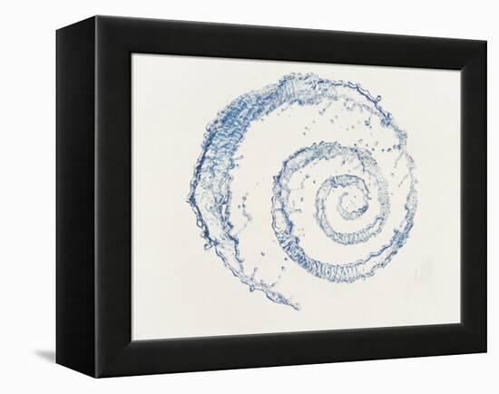 Spiral of Water Drops with White Background-null-Framed Premier Image Canvas