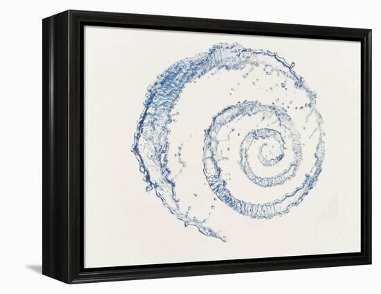 Spiral of Water Drops with White Background-null-Framed Premier Image Canvas