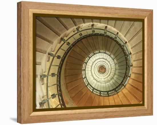 Spiral Staircase at Eckmuhl Lighthouse in Brittany-Owen Franken-Framed Premier Image Canvas