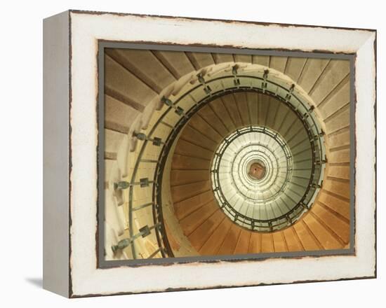 Spiral Staircase at Eckmuhl Lighthouse in Brittany-Owen Franken-Framed Premier Image Canvas