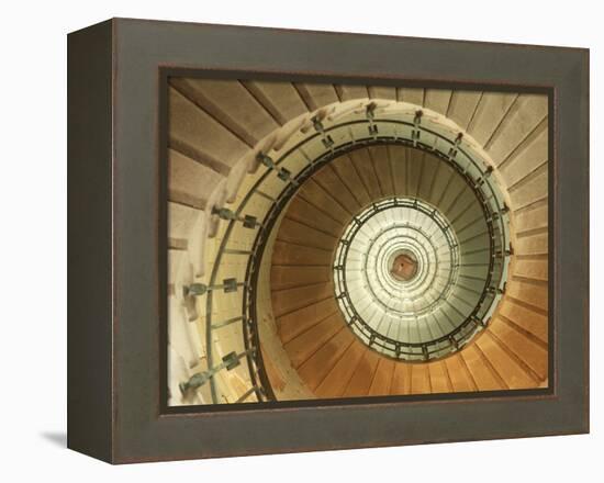 Spiral Staircase at Eckmuhl Lighthouse in Brittany-Owen Franken-Framed Premier Image Canvas