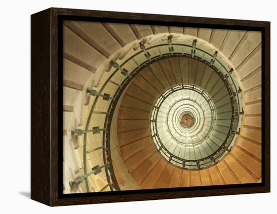 Spiral Staircase at Eckmuhl Lighthouse in Brittany-Owen Franken-Framed Premier Image Canvas