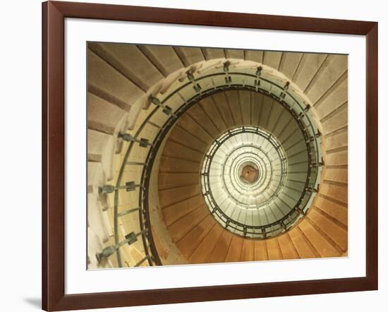 Spiral Staircase at Eckmuhl Lighthouse in Brittany-Owen Franken-Framed Photographic Print