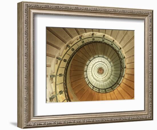 Spiral Staircase at Eckmuhl Lighthouse in Brittany-Owen Franken-Framed Photographic Print