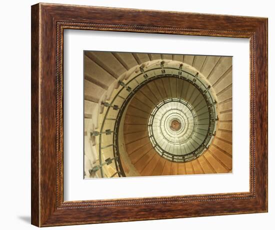 Spiral Staircase at Eckmuhl Lighthouse in Brittany-Owen Franken-Framed Photographic Print