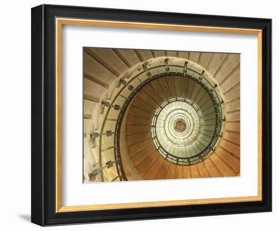 Spiral Staircase at Eckmuhl Lighthouse in Brittany-Owen Franken-Framed Photographic Print