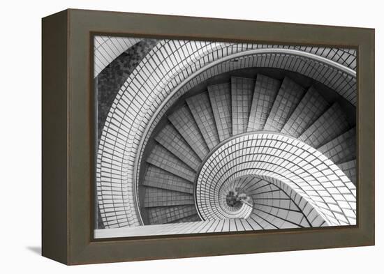 Spiral Staircase, Hong Kong, China-Paul Souders-Framed Premier Image Canvas