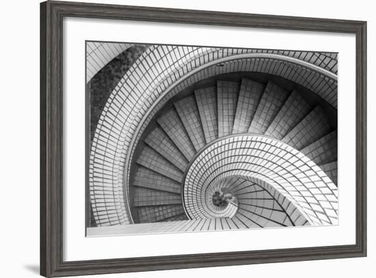 Spiral Staircase, Hong Kong, China-Paul Souders-Framed Photographic Print