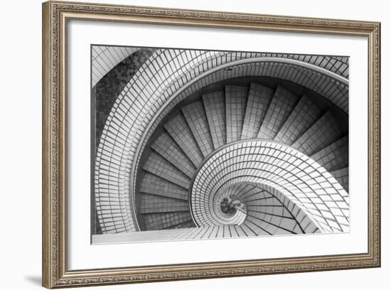 Spiral Staircase, Hong Kong, China-Paul Souders-Framed Photographic Print