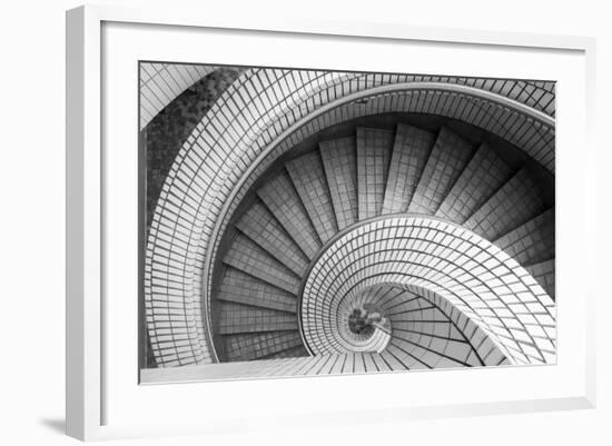 Spiral Staircase, Hong Kong, China-Paul Souders-Framed Photographic Print