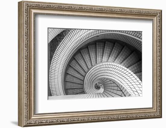 Spiral Staircase, Hong Kong, China-Paul Souders-Framed Photographic Print