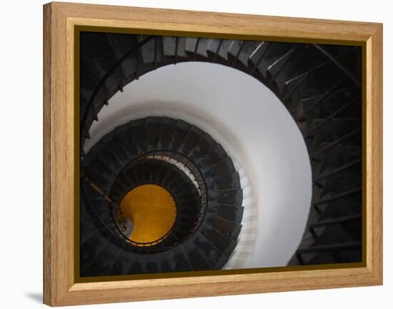 Spiral Staircase in a Lighthouse, Cabo Santa Maria Lighthouse, La Paloma, Rocha Department, Uruguay-null-Framed Premier Image Canvas