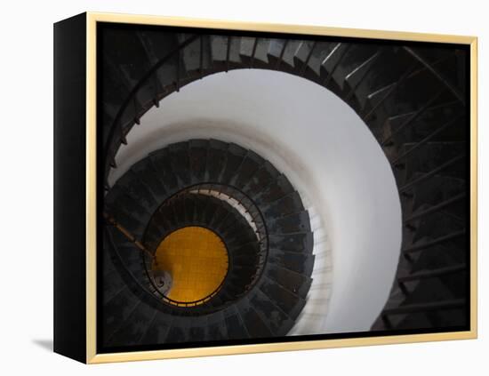 Spiral Staircase in a Lighthouse, Cabo Santa Maria Lighthouse, La Paloma, Rocha Department, Uruguay-null-Framed Premier Image Canvas