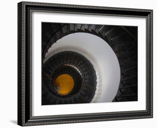 Spiral Staircase in a Lighthouse, Cabo Santa Maria Lighthouse, La Paloma, Rocha Department, Uruguay-null-Framed Photographic Print