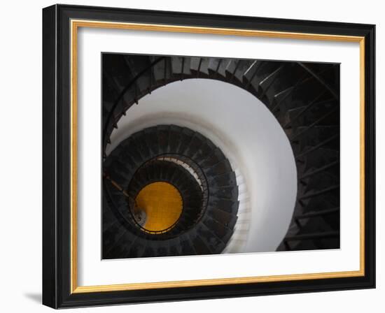 Spiral Staircase in a Lighthouse, Cabo Santa Maria Lighthouse, La Paloma, Rocha Department, Uruguay-null-Framed Photographic Print