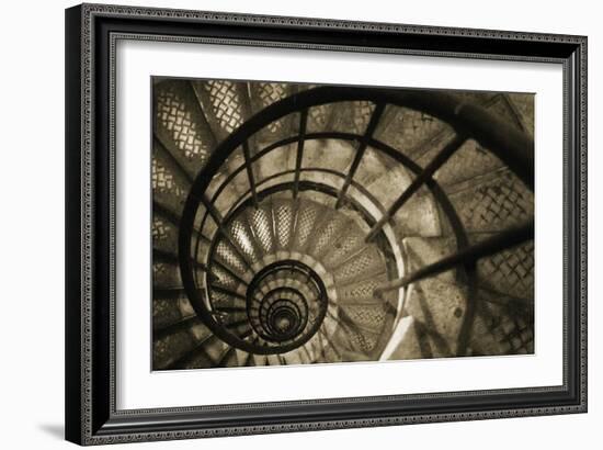 Spiral Staircase in Arc de Triomphe-Christian Peacock-Framed Art Print