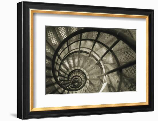 Spiral Staircase in Arc de Triomphe-Christian Peacock-Framed Art Print