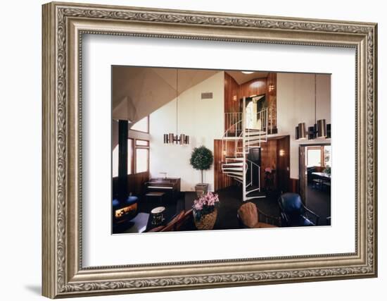 Spiral Staircase in Dr. Charles Bingham's Geodesic Dome House, Fresno, CA, 1972-John Dominis-Framed Photographic Print