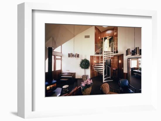 Spiral Staircase in Dr. Charles Bingham's Geodesic Dome House, Fresno, CA, 1972-John Dominis-Framed Photographic Print