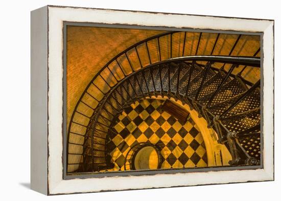 Spiral Staircase of St. Augustine Lighthouse, St. Augustine, Florida-Rona Schwarz-Framed Premier Image Canvas