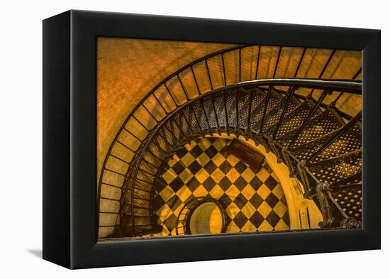 Spiral Staircase of St. Augustine Lighthouse, St. Augustine, Florida-Rona Schwarz-Framed Premier Image Canvas