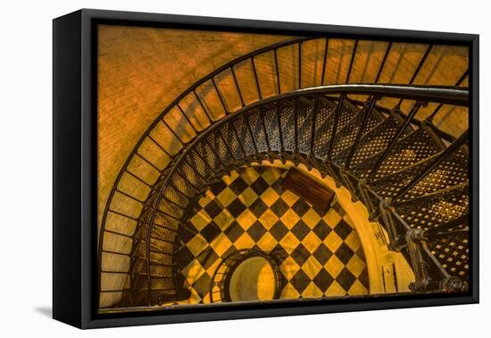 Spiral Staircase of St. Augustine Lighthouse, St. Augustine, Florida-Rona Schwarz-Framed Premier Image Canvas