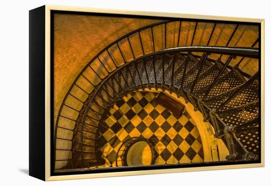 Spiral Staircase of St. Augustine Lighthouse, St. Augustine, Florida-Rona Schwarz-Framed Premier Image Canvas