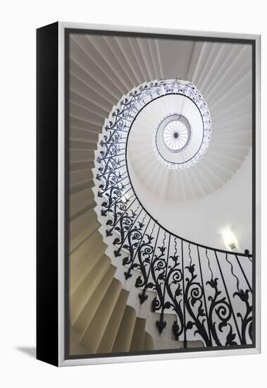 Spiral Staircase, the Queen's House, Greenwich, London, UK-Peter Adams-Framed Premier Image Canvas