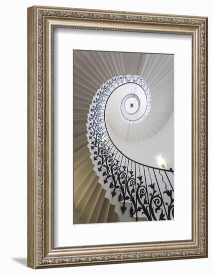 Spiral Staircase, the Queen's House, Greenwich, London, UK-Peter Adams-Framed Photographic Print