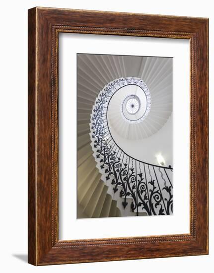 Spiral Staircase, the Queen's House, Greenwich, London, UK-Peter Adams-Framed Photographic Print