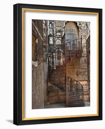 Spiral stairs, Mehrangarh Fort, Jodhpur, India-Adam Jones-Framed Photographic Print