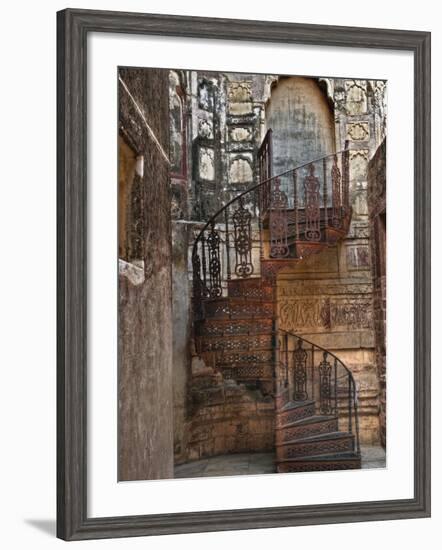 Spiral stairs, Mehrangarh Fort, Jodhpur, India-Adam Jones-Framed Photographic Print