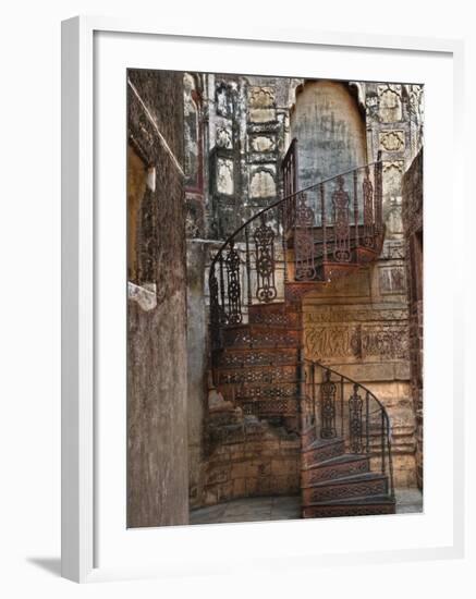 Spiral stairs, Mehrangarh Fort, Jodhpur, India-Adam Jones-Framed Photographic Print