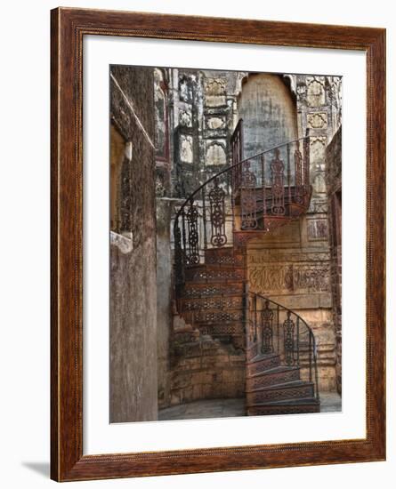 Spiral stairs, Mehrangarh Fort, Jodhpur, India-Adam Jones-Framed Photographic Print