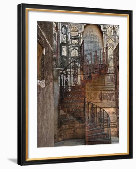 Spiral stairs, Mehrangarh Fort, Jodhpur, India-Adam Jones-Framed Photographic Print