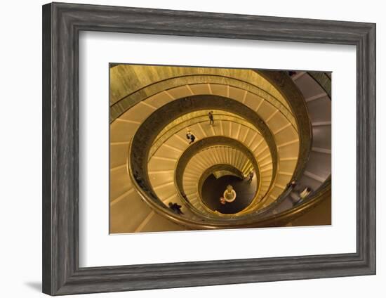 Spiral Stairs of the Vatican Museums, Designed by Giuseppe Momo in 1932, Rome, Lazio, Italy, Europe-Carlo Morucchio-Framed Photographic Print