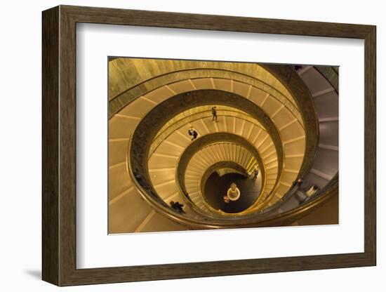 Spiral Stairs of the Vatican Museums, Designed by Giuseppe Momo in 1932, Rome, Lazio, Italy, Europe-Carlo Morucchio-Framed Photographic Print