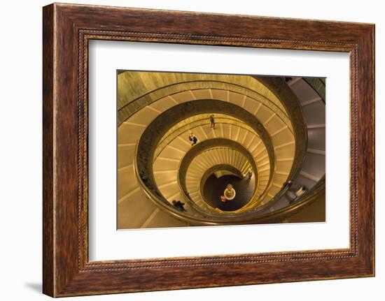 Spiral Stairs of the Vatican Museums, Designed by Giuseppe Momo in 1932, Rome, Lazio, Italy, Europe-Carlo Morucchio-Framed Photographic Print