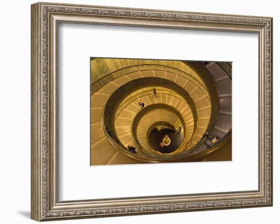 Spiral Stairs of the Vatican Museums, Designed by Giuseppe Momo in 1932, Rome, Lazio, Italy, Europe-Carlo Morucchio-Framed Photographic Print