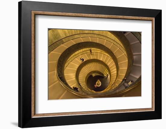 Spiral Stairs of the Vatican Museums, Designed by Giuseppe Momo in 1932, Rome, Lazio, Italy, Europe-Carlo Morucchio-Framed Photographic Print