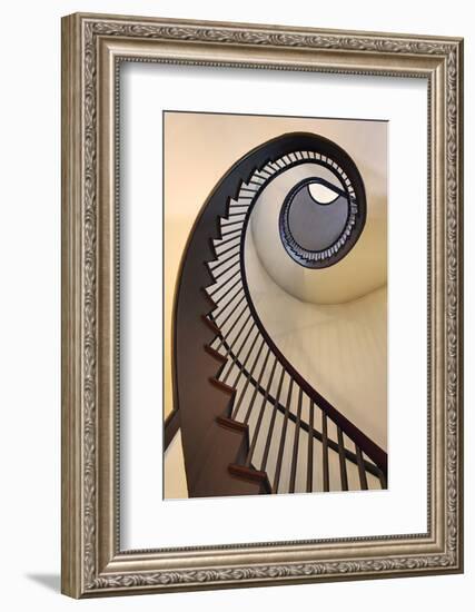 Spiral stairway, Shaker Village of Pleasant Hill, Kentucky-Adam Jones-Framed Photographic Print