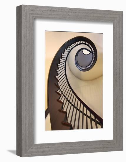 Spiral stairway, Shaker Village of Pleasant Hill, Kentucky-Adam Jones-Framed Photographic Print