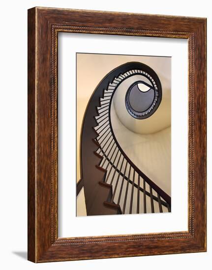 Spiral stairway, Shaker Village of Pleasant Hill, Kentucky-Adam Jones-Framed Photographic Print