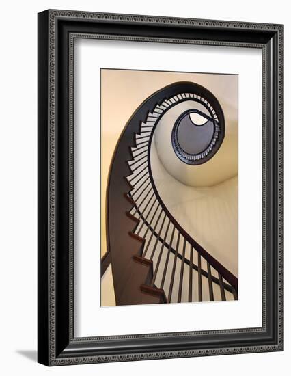 Spiral stairway, Shaker Village of Pleasant Hill, Kentucky-Adam Jones-Framed Photographic Print