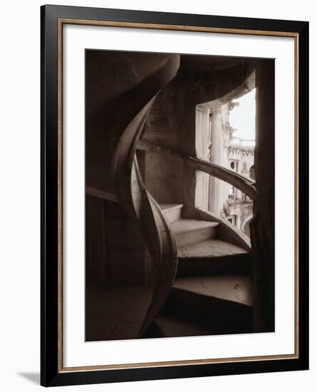 Spiral Stone Staircase in Convento de Cristo-Merrill Images-Framed Photographic Print