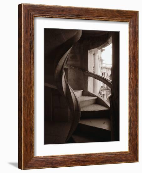 Spiral Stone Staircase in Convento de Cristo-Merrill Images-Framed Photographic Print